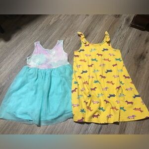 Tie dye/puppies dresses 4T